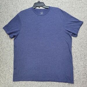 J. Crew‎ Washed T-Shirt Men's X-Large Blue Short Sleeve Cotton Blend Casual